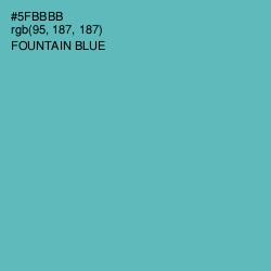 #5FBBBB - Fountain Blue Color Image
